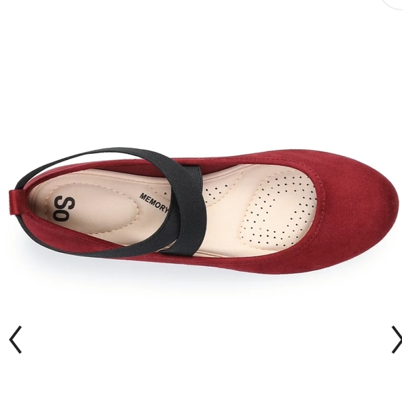 SO Seadragon Women's Flats. Burgundy. Wine. Ballerina Flats. Fancy. Girly - Picture 3 of 9